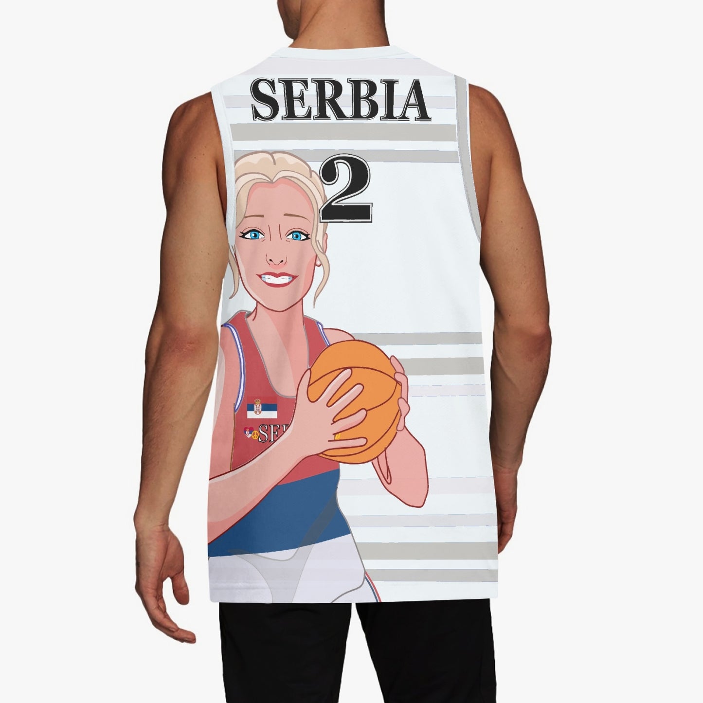 Basketball Jersey GLOBAL FREEDOM UNITED COUPLE EDITION WOMEN SERBIA v2 2
