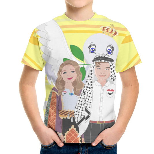 Kid´s T-shirt GLOBAL FREEDOM UNITED© Couple Syria  Yellow