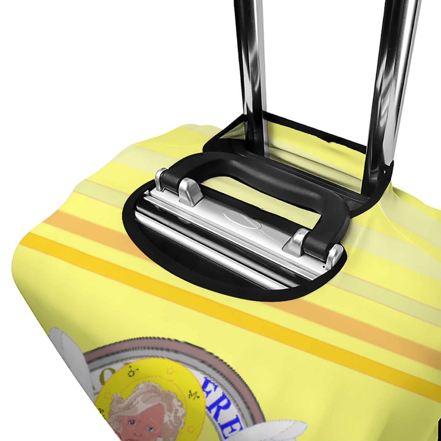 Luggage Cover GLOBAL FREEDOM UNITED© Archangel Gabriel Yellow