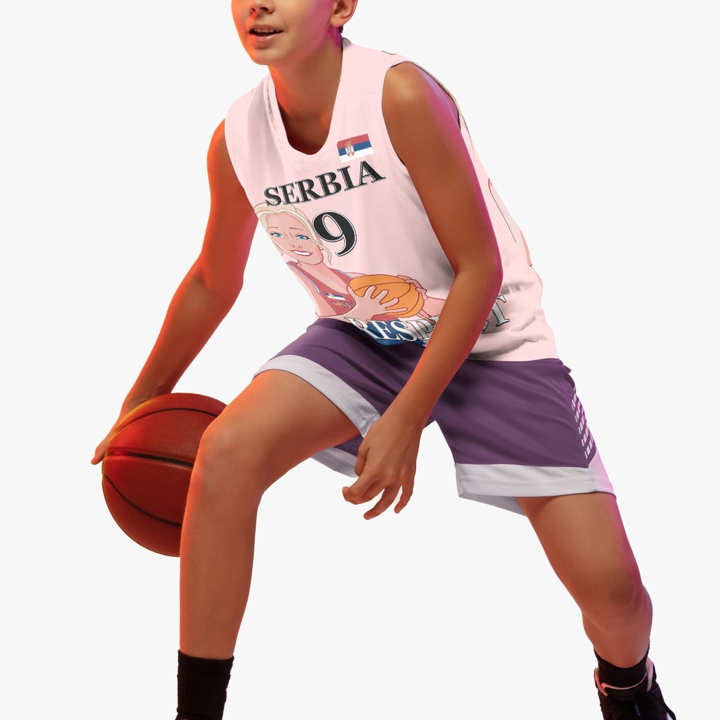 Kids Basketball Jersey GLOBAL FREEDOM UNITED GIRLS SERBIA 9