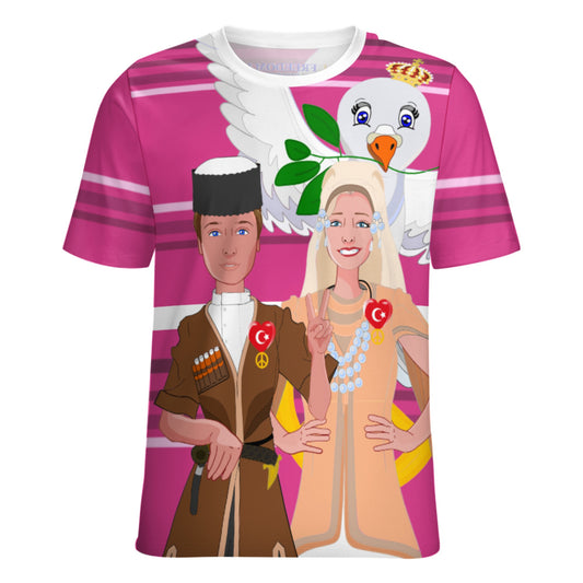 Women´s T-shirt GLOBAL FREEDOM UNITED© Couple Turkey Pink2