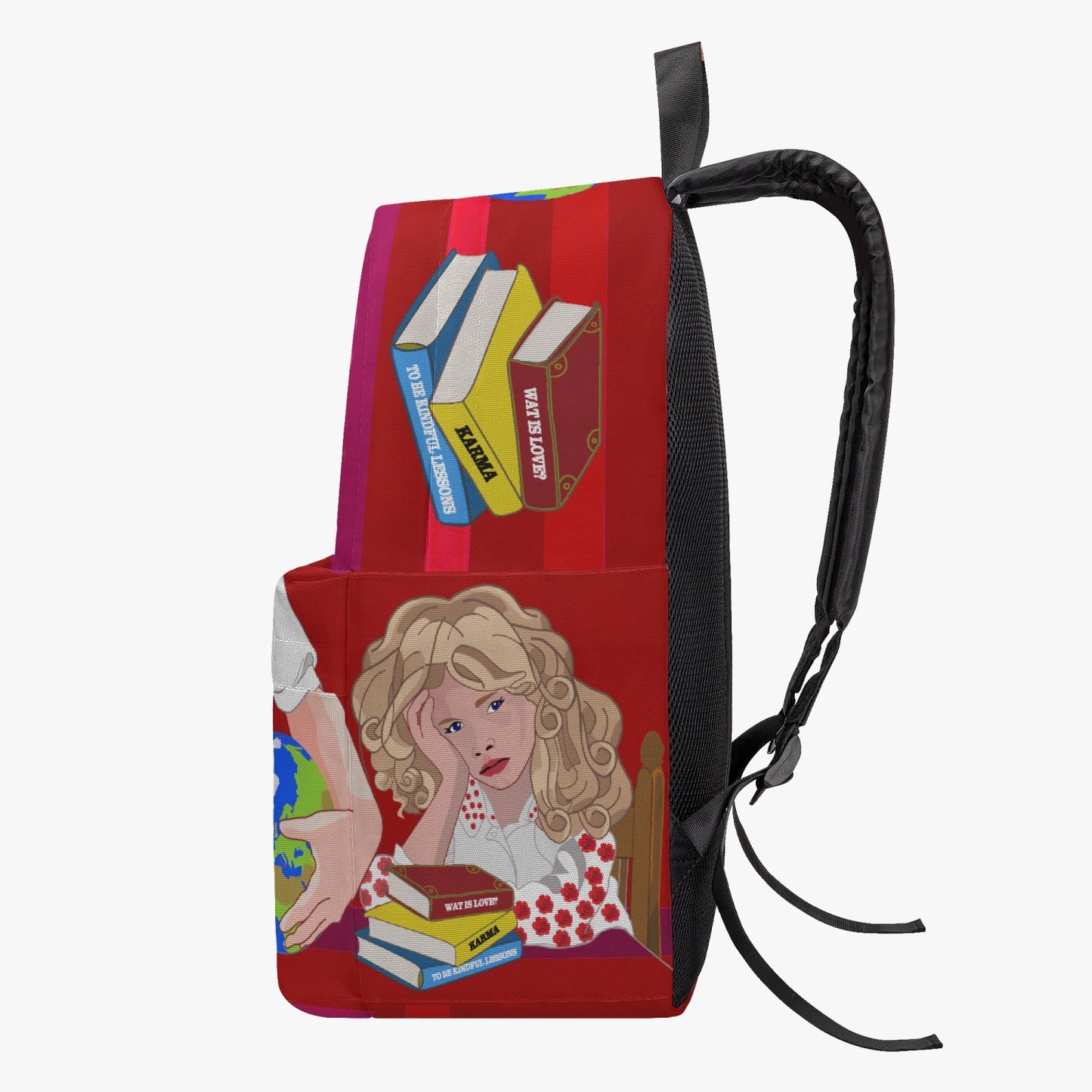GLOBAL FREEDOM UNITED© Archangel Uriel SPECIAL LESSONS English Red - All-over-print Canvas Backpack