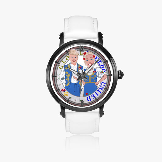 46mm Unisex Automatic Watch(Black) GLOBAL FREEDOM UNITED COUPLE EDITION SERBIA BLUE