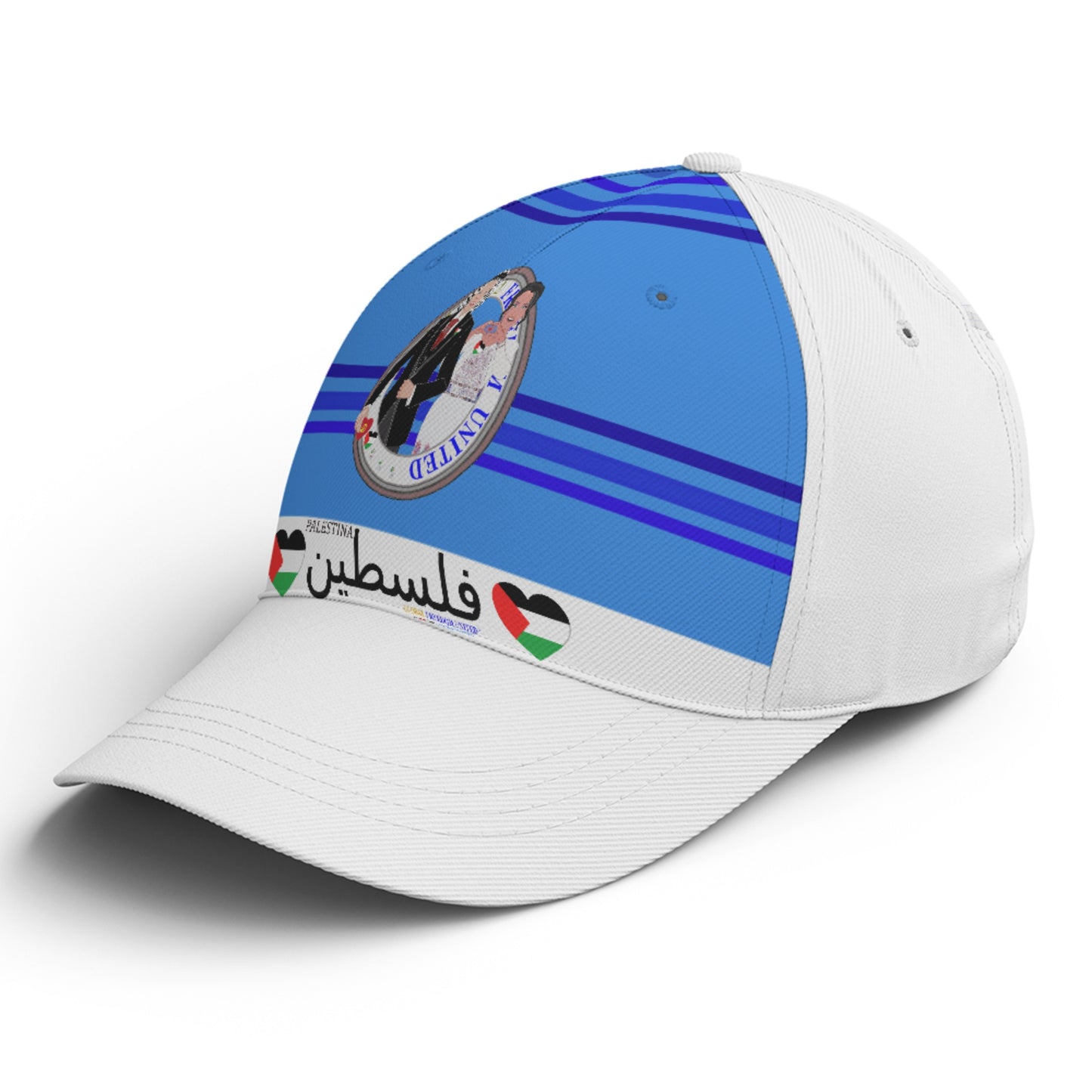 Basketball Cap GLOBAL FREEDOM UNITED© Couple Palestina Deep Blue