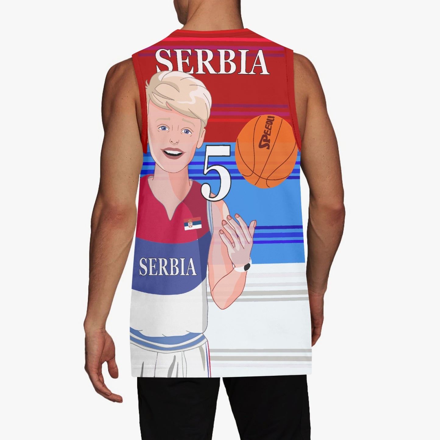 Basketball Jersey GLOBAL FREEDOM UNITED COUPLE EDITION SERBIA MEN V1 5