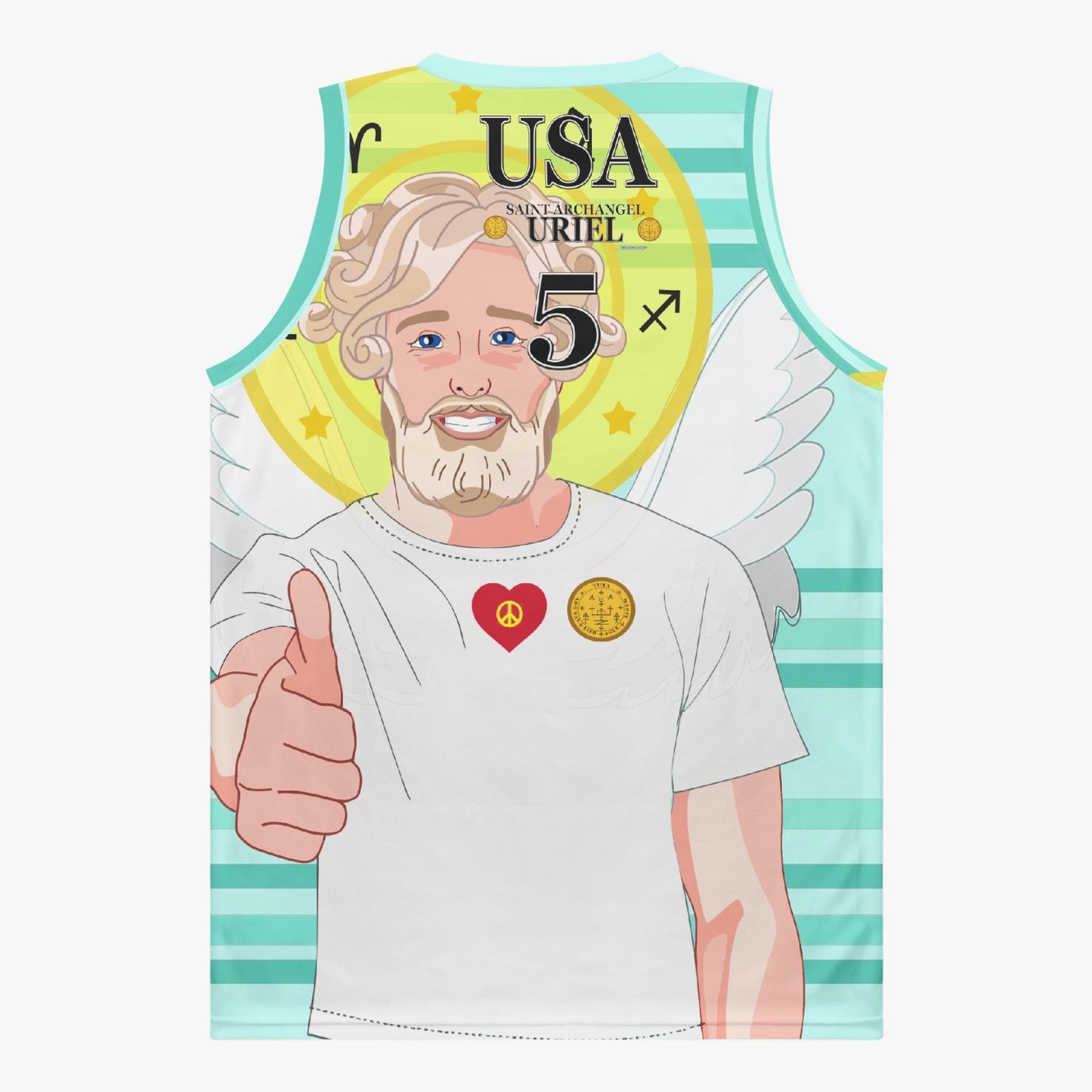 Basketball Jersey GLOBAL FREEDOM UNITED ARCHANGEL URIEL USA 5
