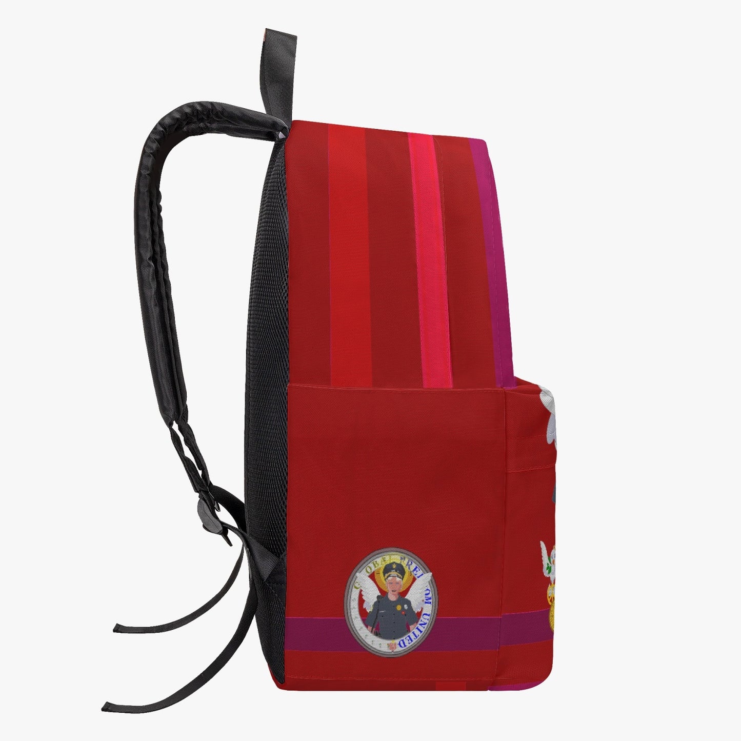 GLOBAL FREEDOM UNITED© Archangel Michael as Policemen English Red - All-over-print Canvas Backpack