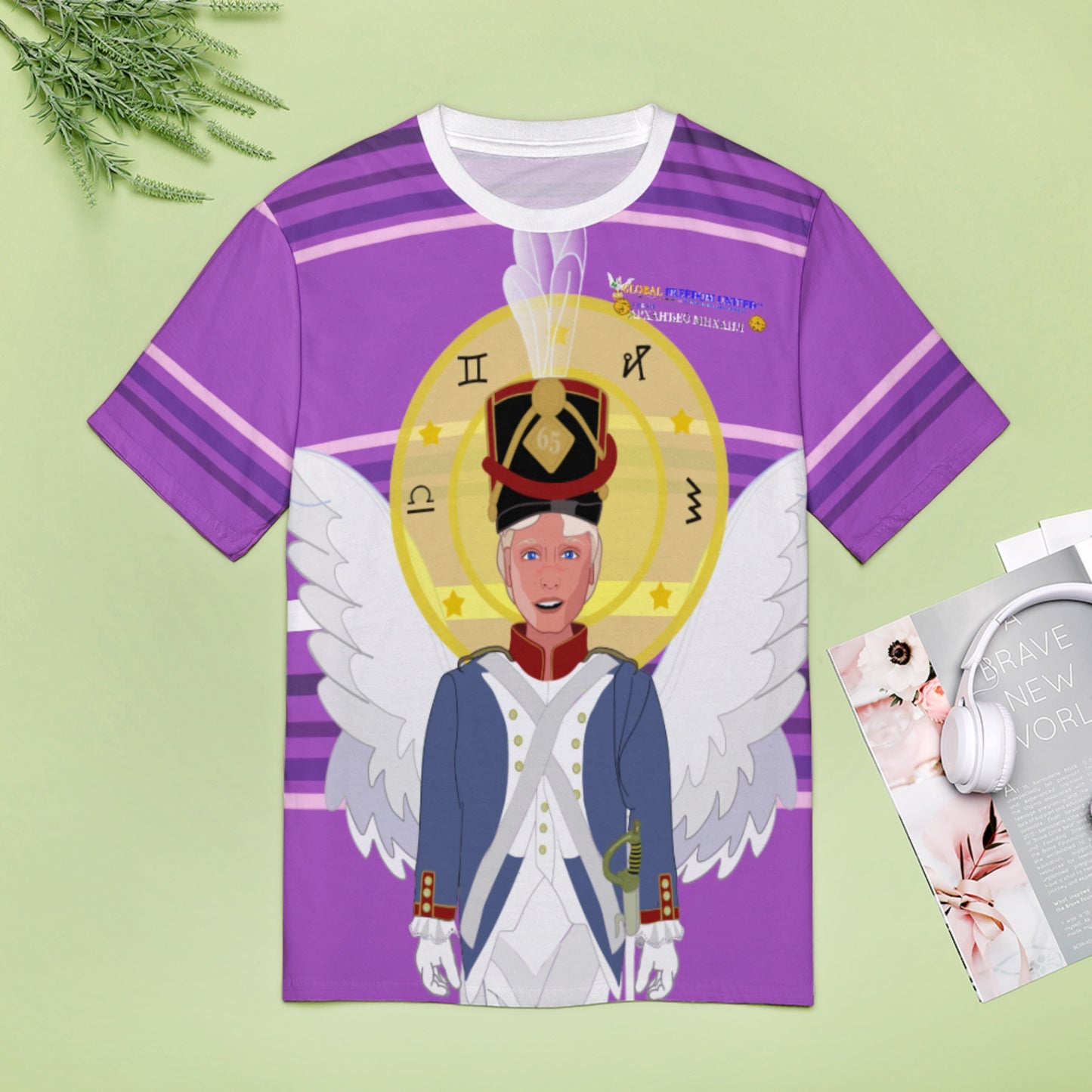 Women´s T-shirt  GLOBAL FREEDOM UNITED© Archangel Michael Serbia V3 Lilac