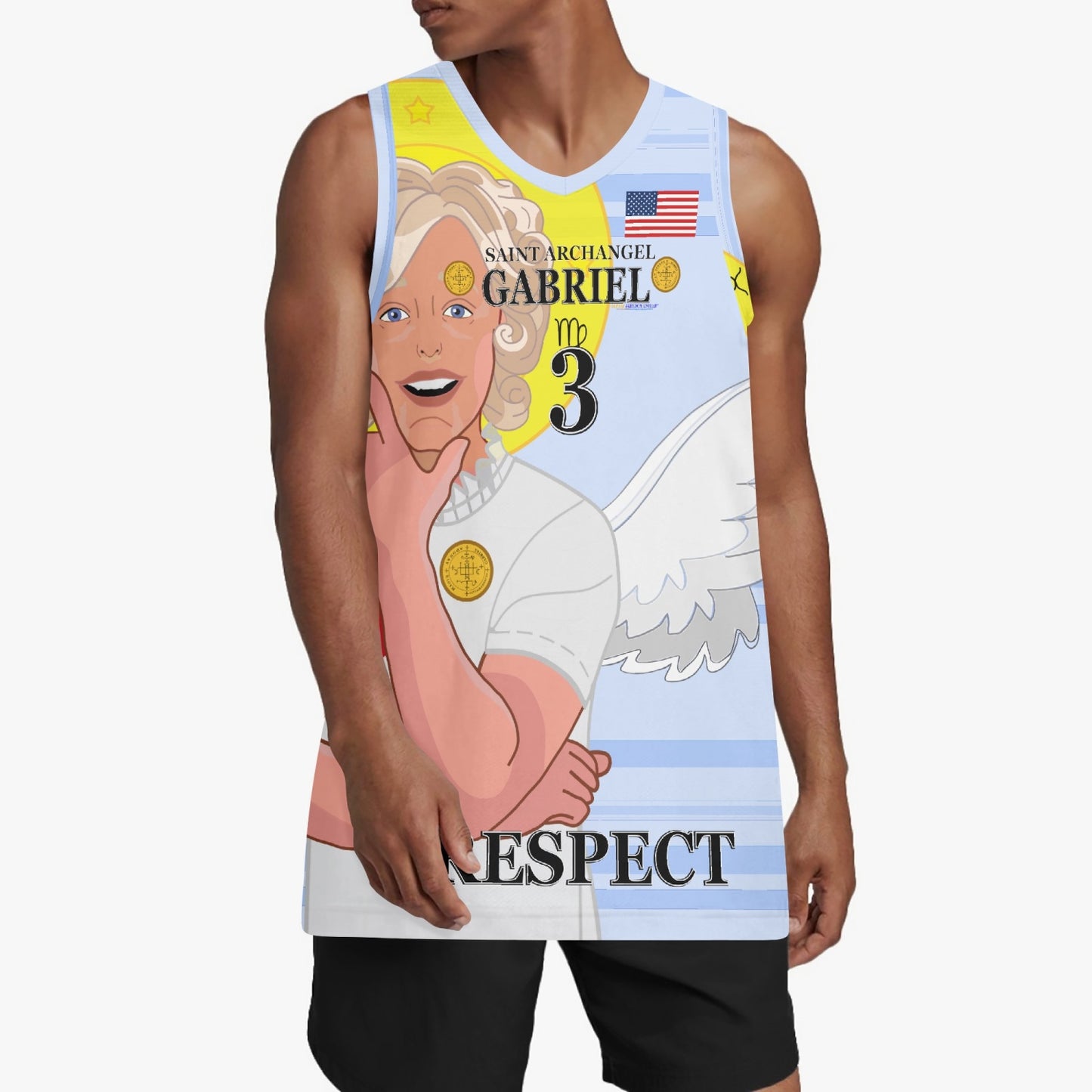 Basketball Jersey GLOBAL FREEDOM UNITED ARCHANGEL GABRIEL USA 3