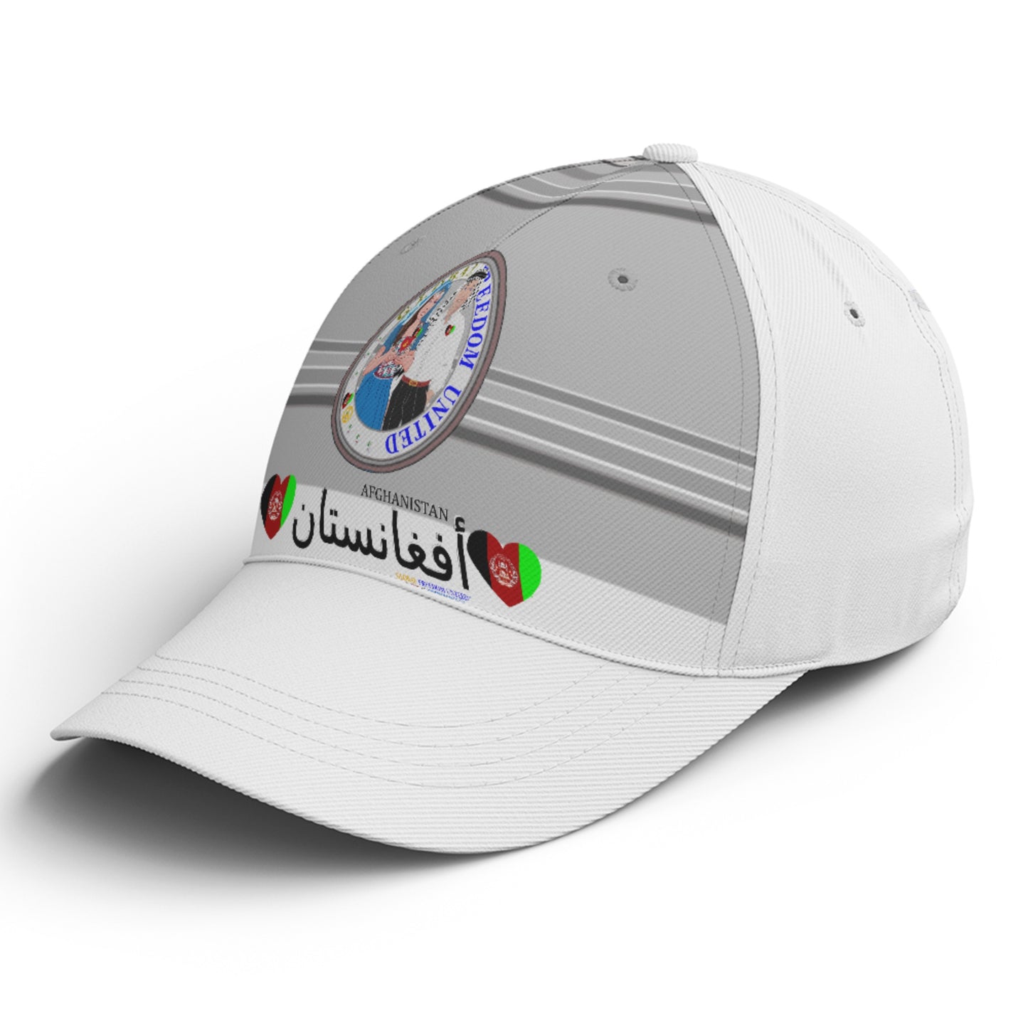 Basketball Cap GLOBAL FREEDOM UNITED© Couple Afghanistan Grey