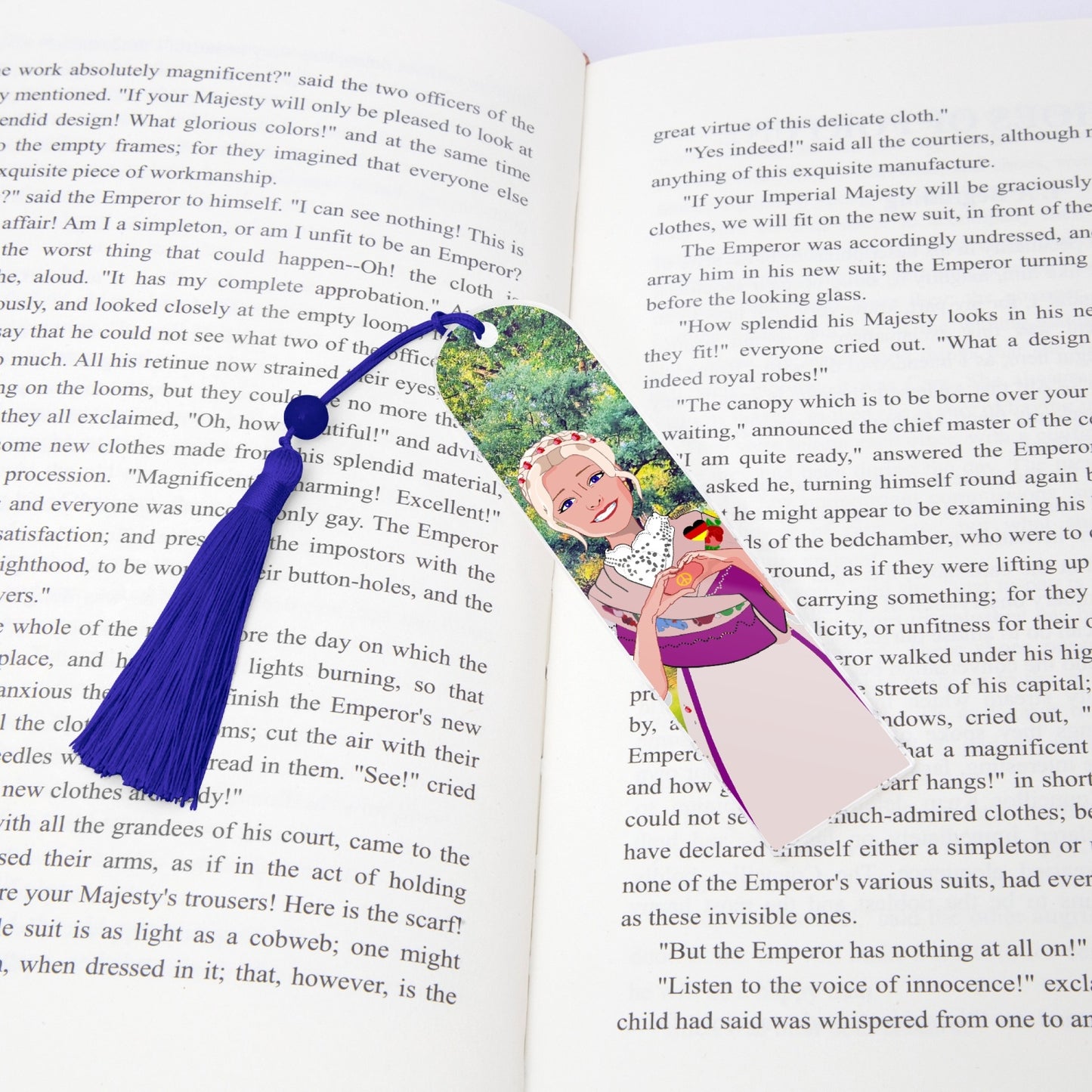 Acrylic Bookmark - Semicircle GLOBAL FREEDOM UNITED© German Girl Pink