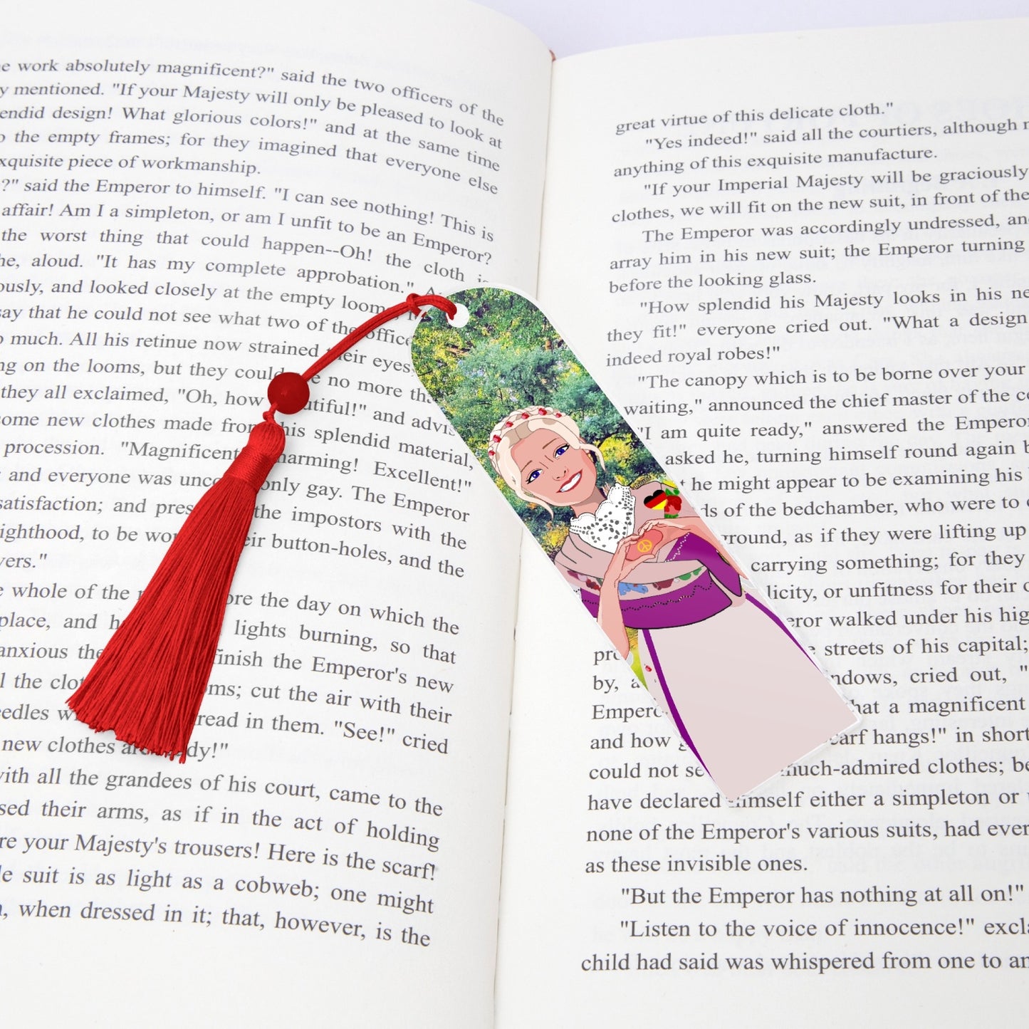 Acrylic Bookmark - Semicircle GLOBAL FREEDOM UNITED© German Girl Pink