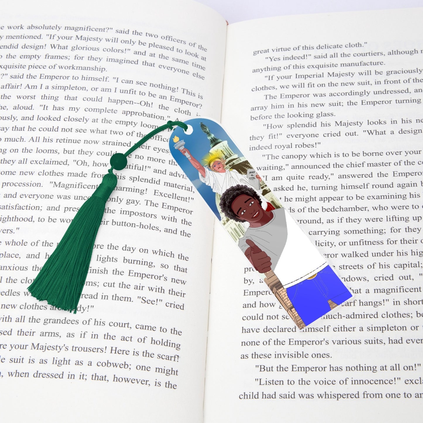 Acrylic Bookmark - Semicircle  GLOBAL FREEDOM UNITED© USA BOY V1