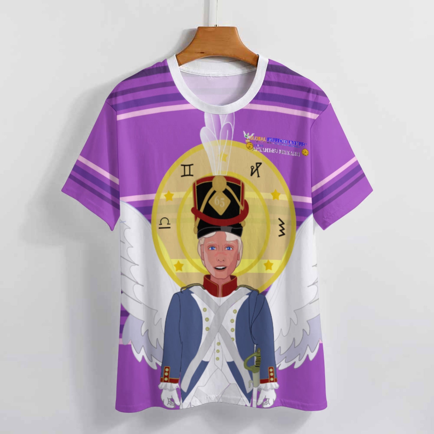 Women´s T-shirt  GLOBAL FREEDOM UNITED© Archangel Michael Serbia V3 Lilac