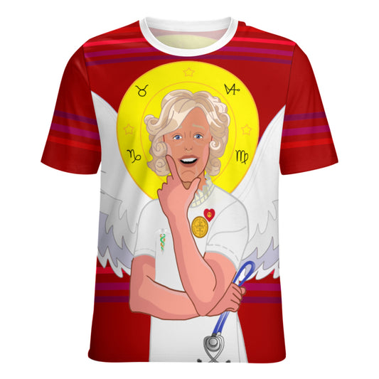 Women´s T-shirt 2 GLOBAL FREEDOM UNITED© Archangel Gabriel Arabic Red