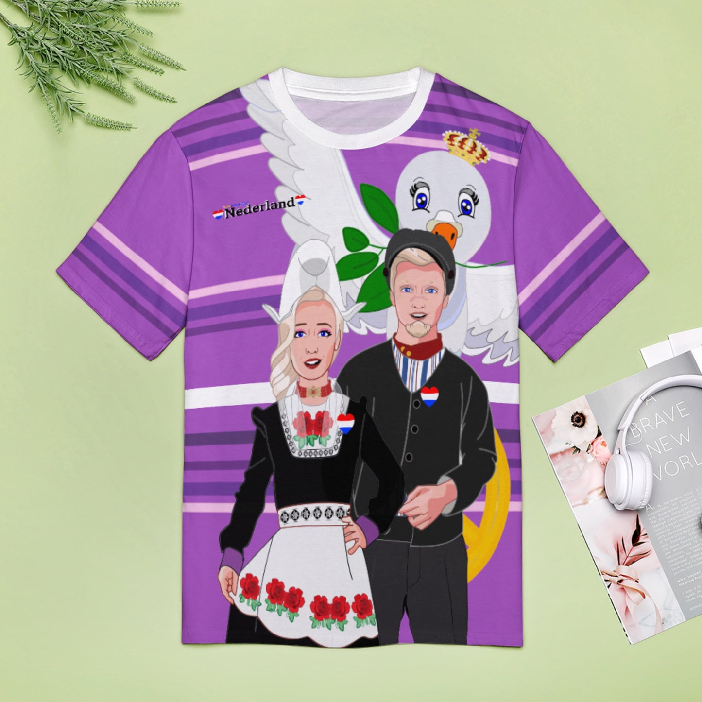 Women´s T-shirt 2 GLOBAL FREEDOM UNITED© Couple Nederland Lilac