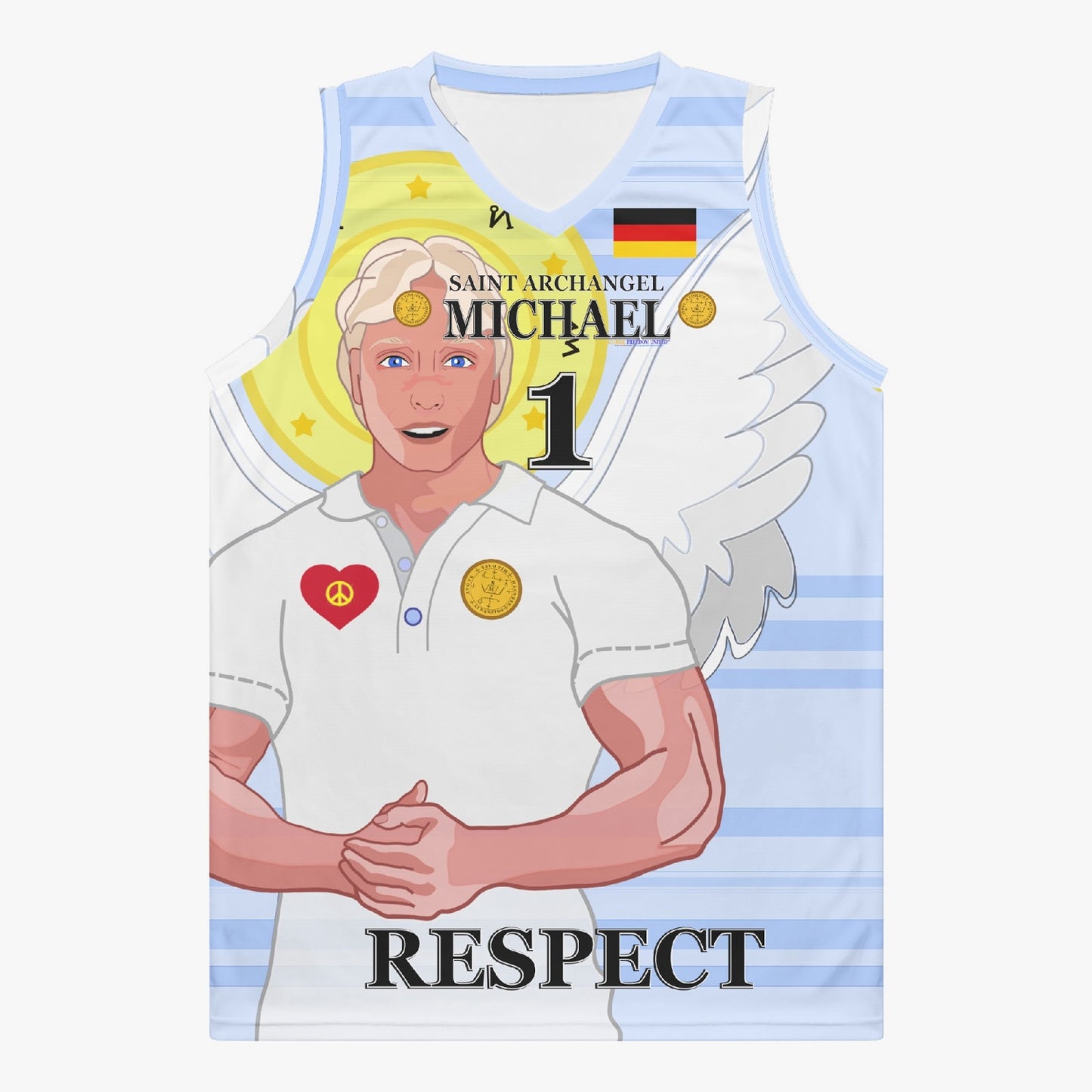 Basketball Jersey GLOBAL FREEDOM UNITED ARCHANGEL MICHAEL GERMANY 1