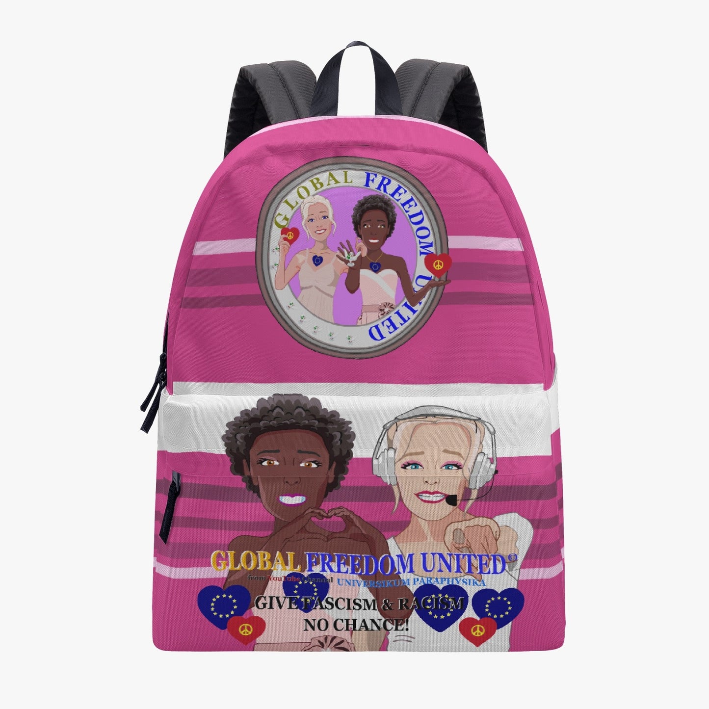 GLOBAL FREEDOM UNITED© Women Anti Fascism & Racism EU  All-over-print Canvas Backpack