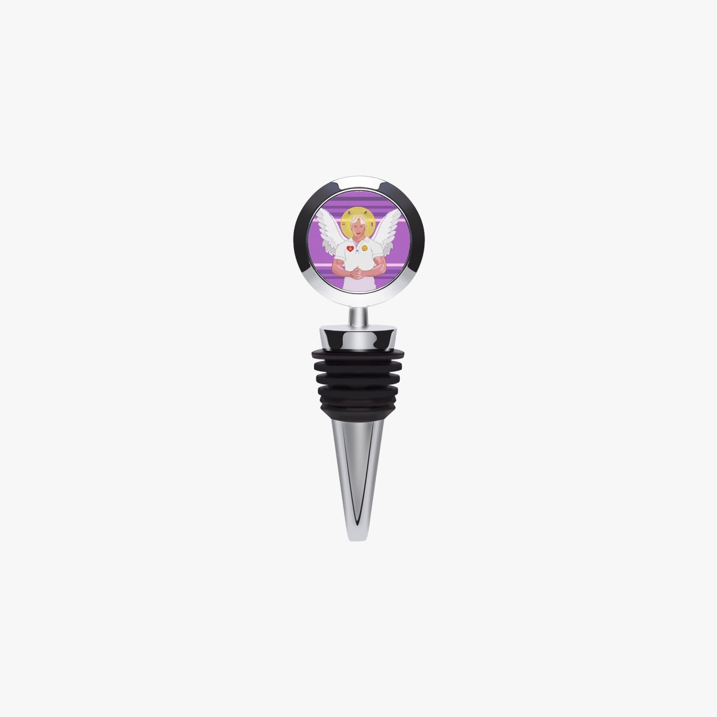 Wine Stopper GLOBAL FREEDOM UNITED ARCHANGEL MICHAEL LILAC