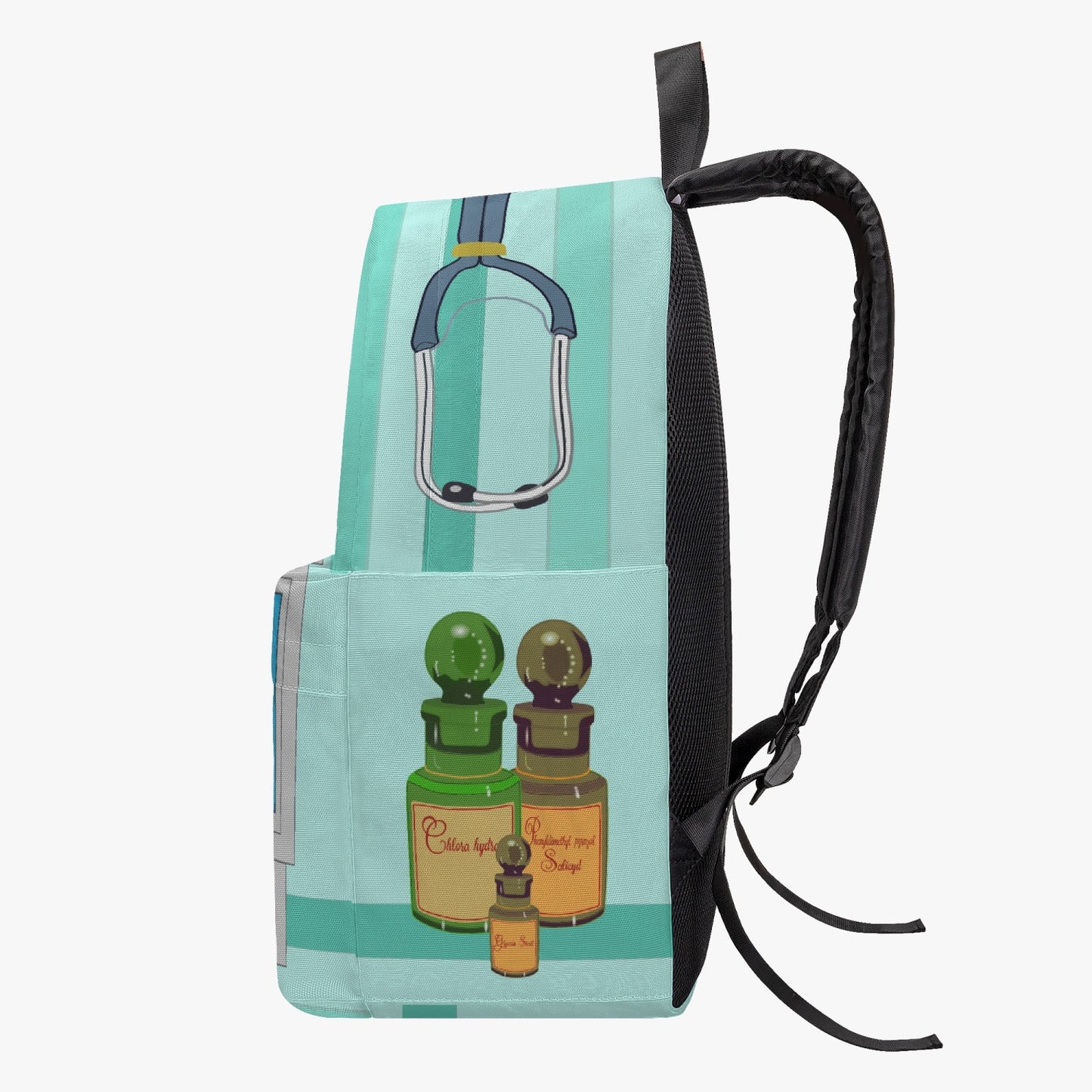 GLOBAL FREEDOM UNITED© Archangel Rafael as Doc English Light Green - All-over-print Canvas Backpack
