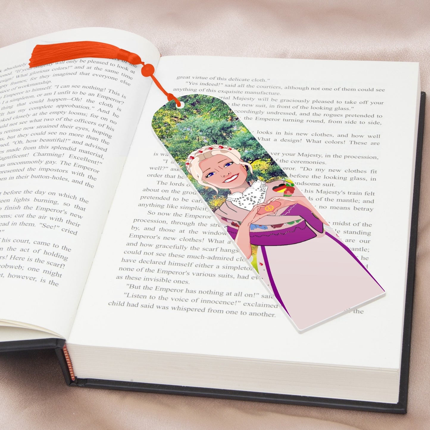 Acrylic Bookmark - Semicircle GLOBAL FREEDOM UNITED© German Girl Pink