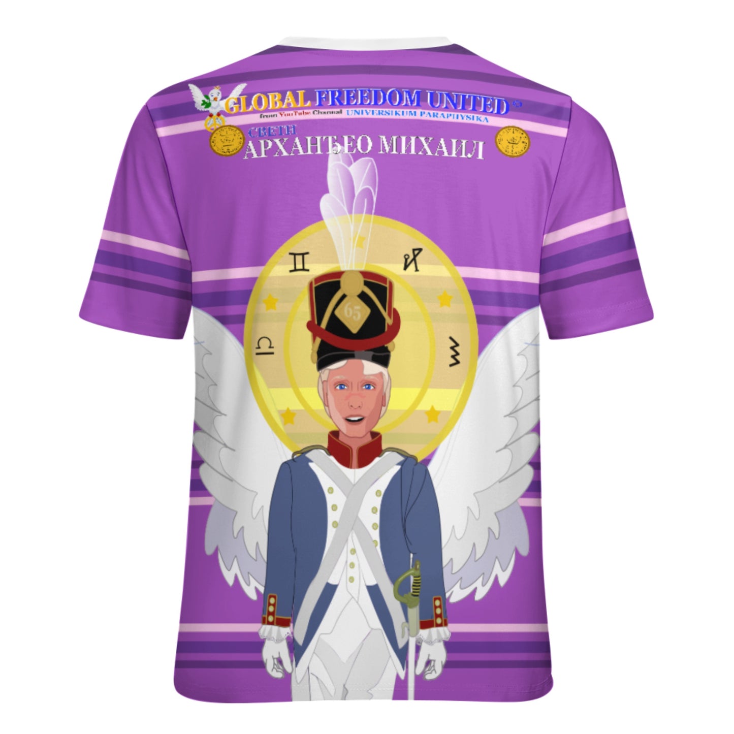 Women´s T-shirt  GLOBAL FREEDOM UNITED© Archangel Michael Serbia V3 Lilac