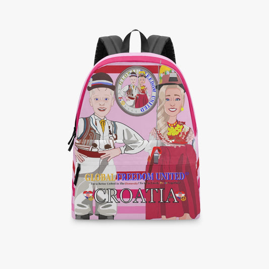 GLOBAL FREEDOM UNITED© COUPLE CROATIA Pink1 - All-over-print Canvas Backpack