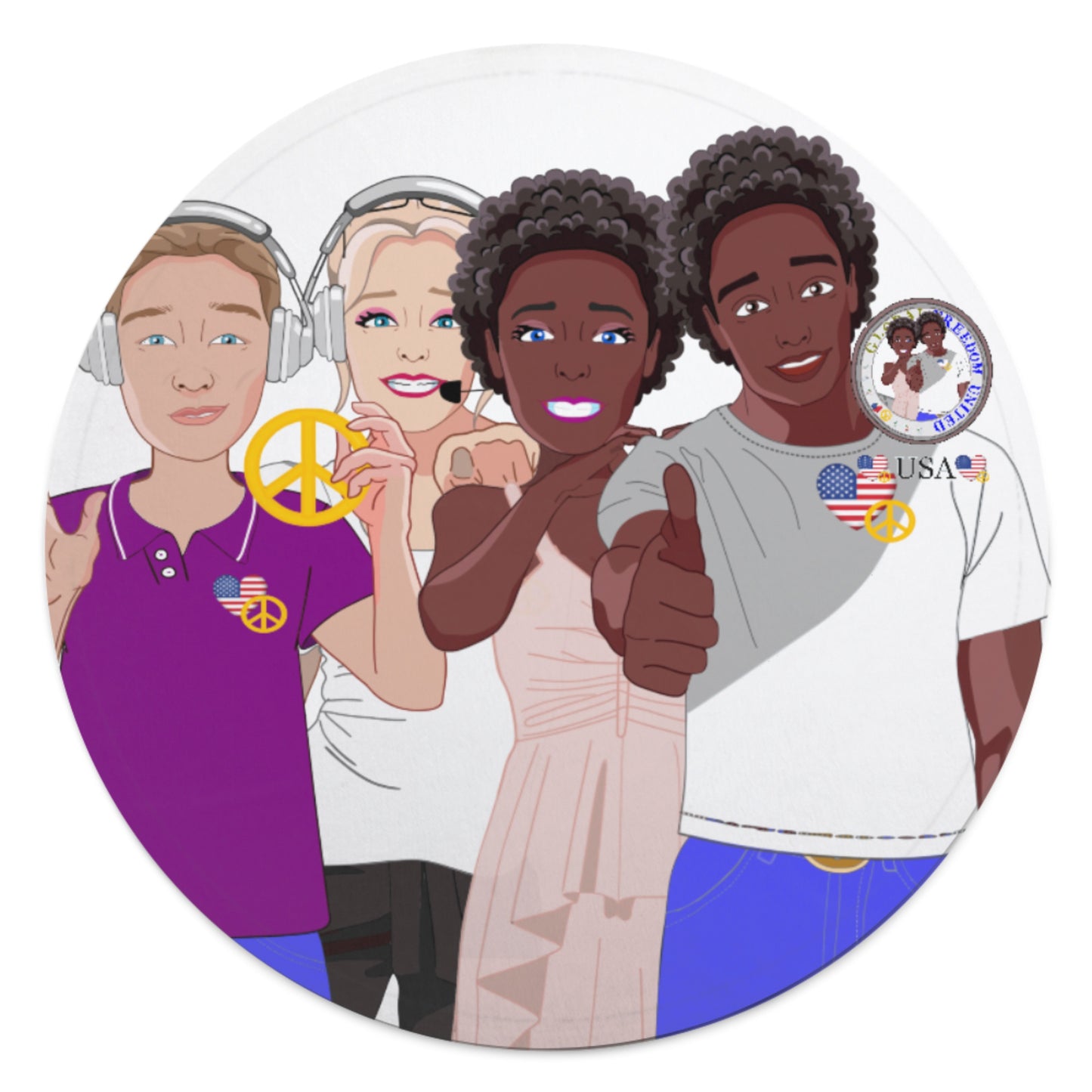 Blanket For Kids GLOBAL FREEDOM UNITED© Couple USA Afro American