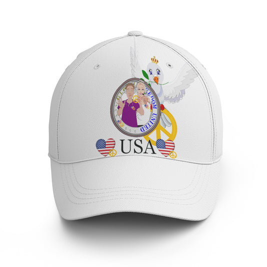 Baseball Cap GLOBAL FREEDOM UNITED© Couple USA Wight American