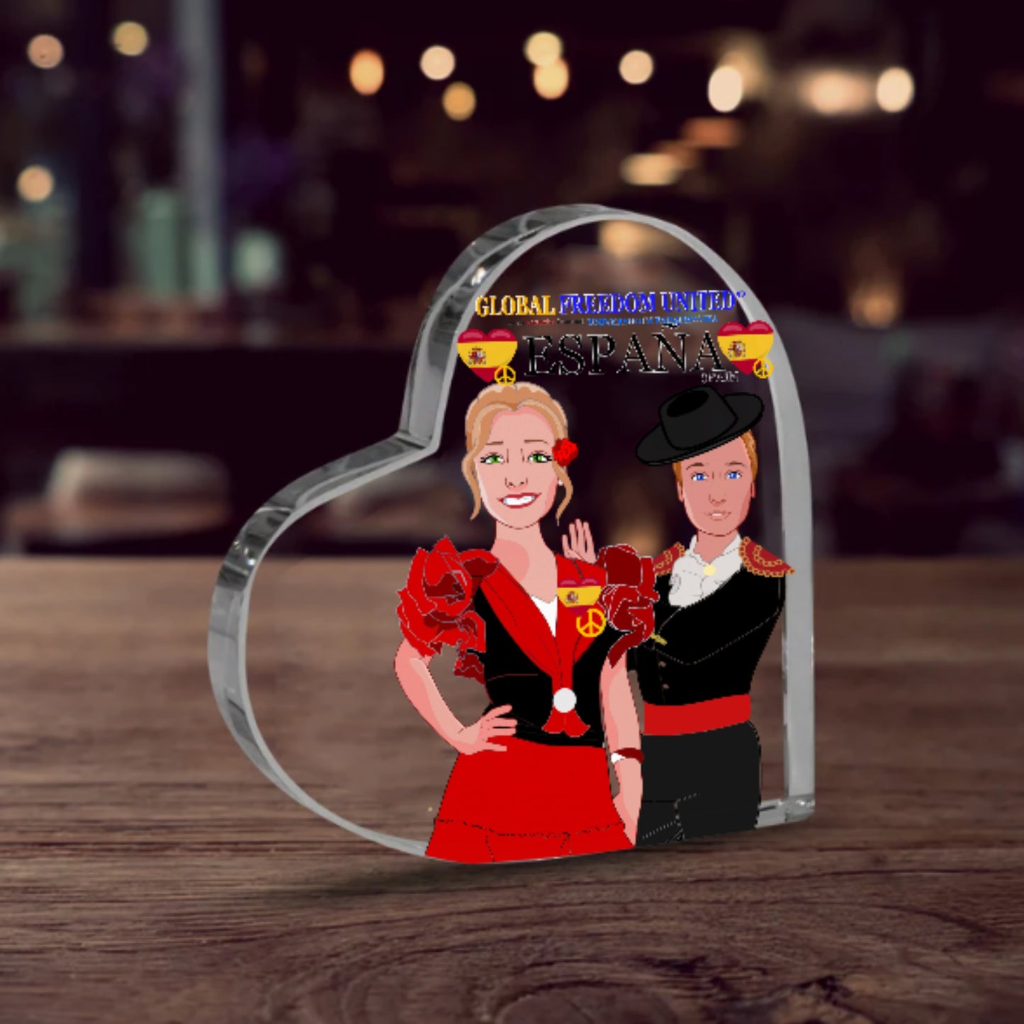 Acryl Heart GLOBAL FREEDOM UNITED© Couple Spain