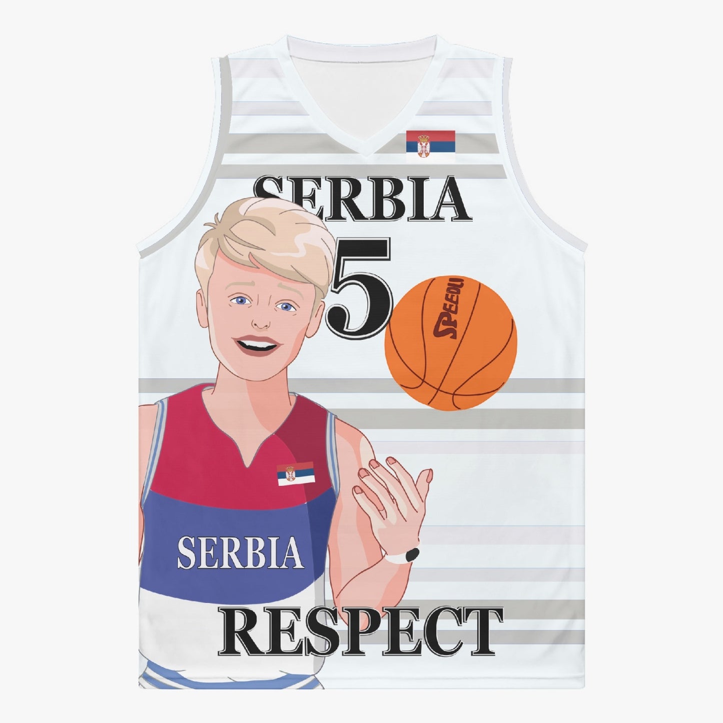 Basketball Jersey GLOBAL FREEDOM UNITED COUPLE EDITION SERBIA MEN V2 5