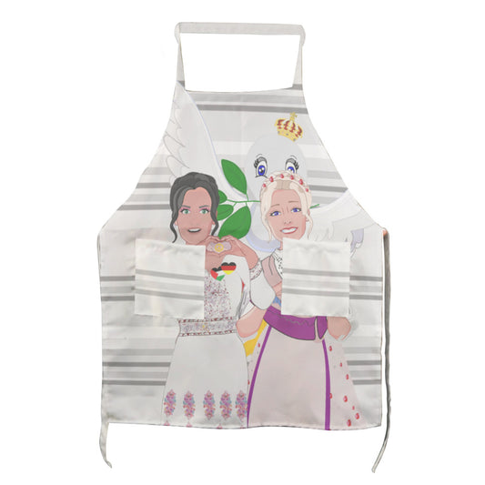 Apron GLOBAL FREEDOM UNITED© Women Palestina & Germany Grey