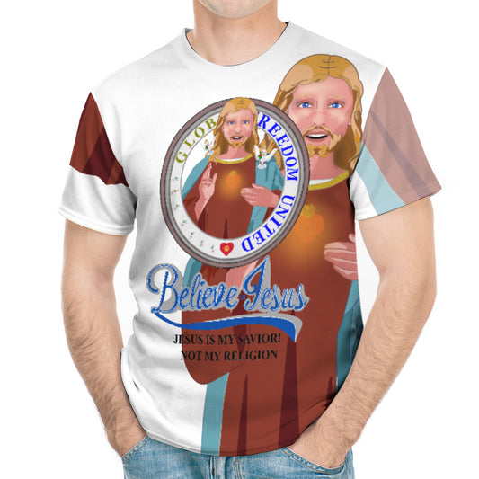 Men´s T-shirt  Wight  GLOBAL FREEDOM UNITED© Jesus Is My Savior