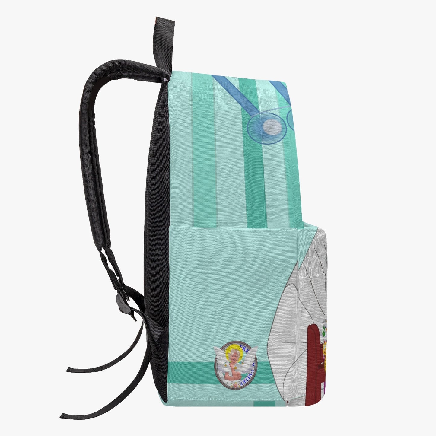 GLOBAL FREEDOM UNITED© Archangel Gabriel LAB Light Green - All-over-print Canvas Backpack