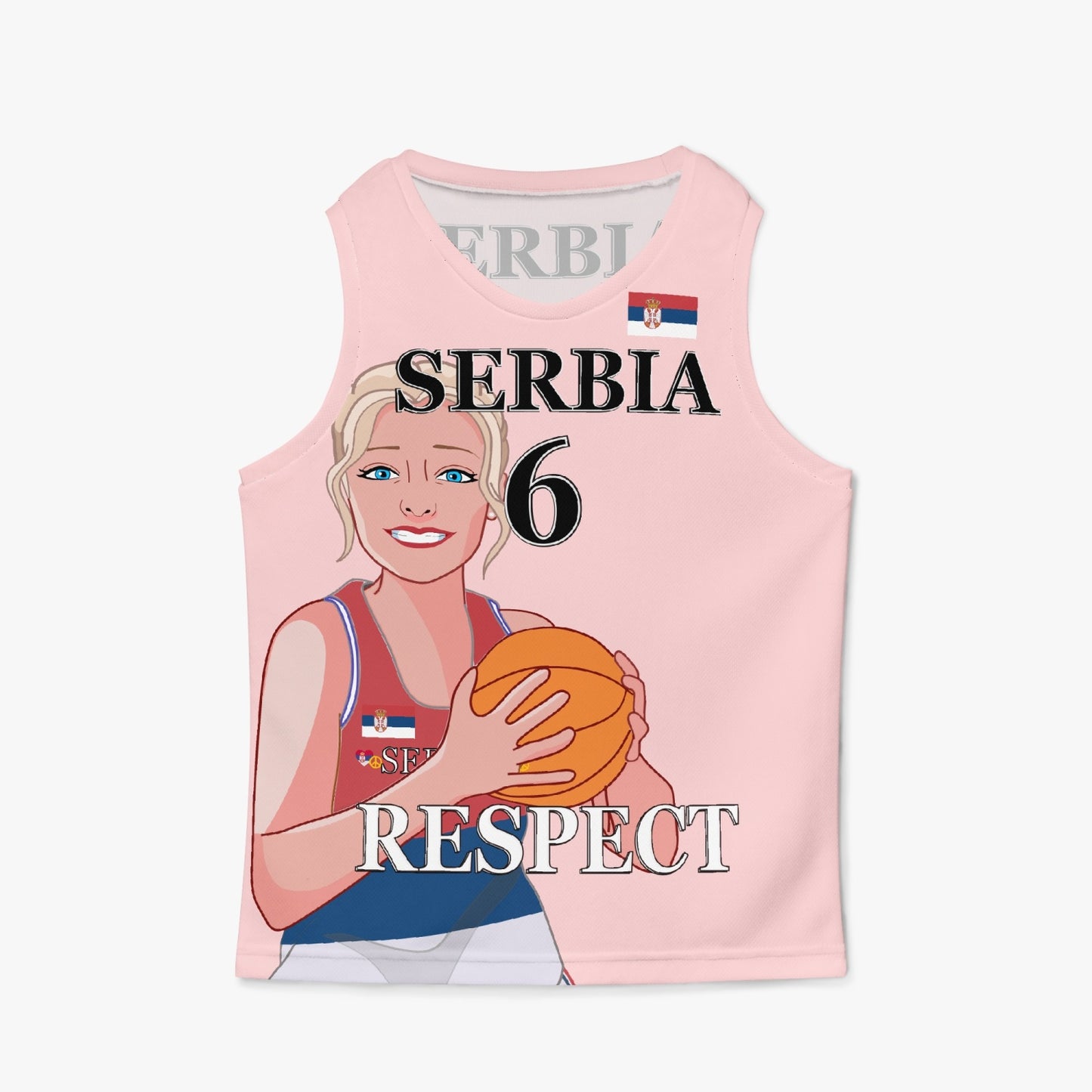 Kids Basketball Jersey GLOBAL FREEDOM UNITED GIRLS SERBIA 6