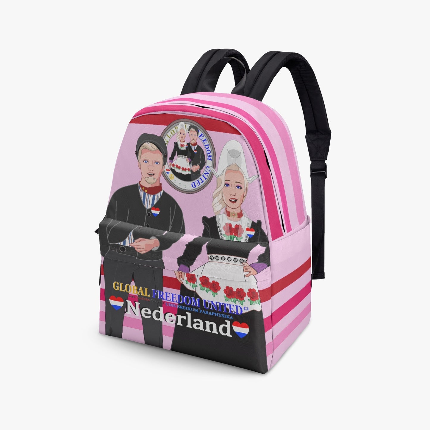 GLOBAL FREEDOM UNITED© Couple Nederland Pink1 - All-over-print Canvas Backpack