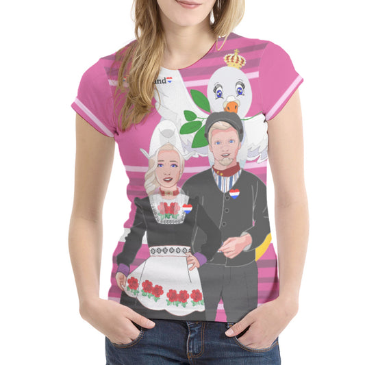 Women´s T-shirt 1 GLOBAL FREEDOM UNITED© Couple Nederland Pink
