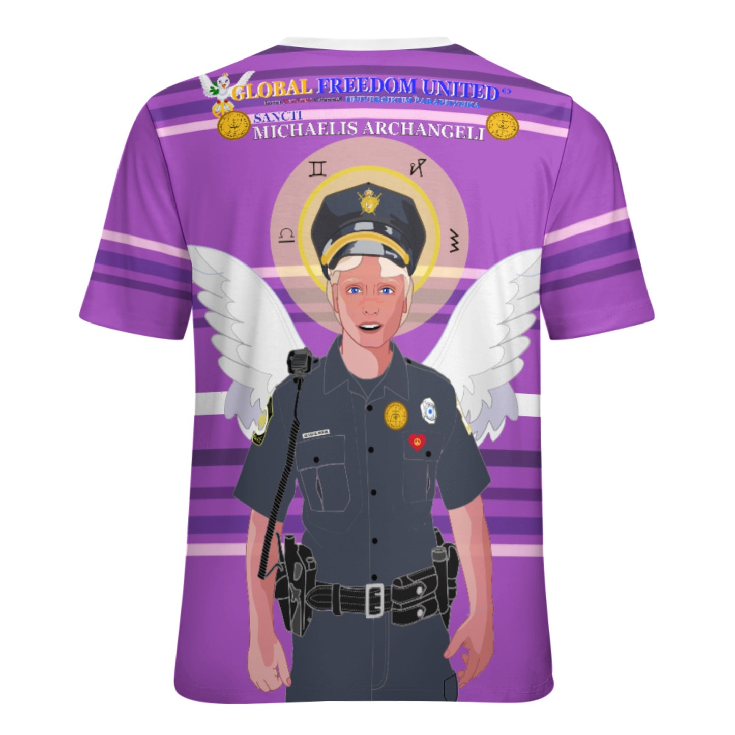 Women´s T-shirt  Global Freedom United© Archangel Michael In Latin V4 Lilac