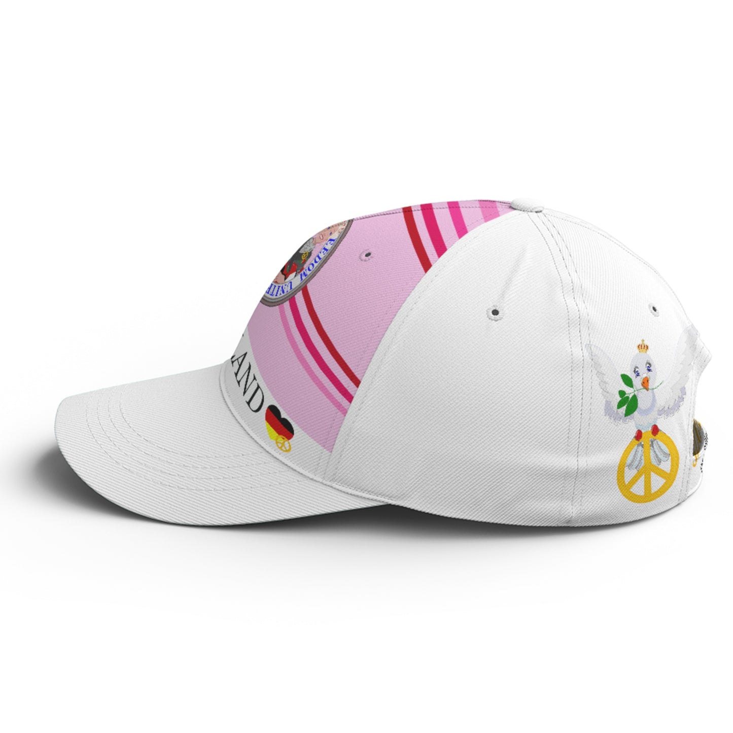 Basketball Cap GLOBAL FREEDOM UNITED© Couple Germany Pink1