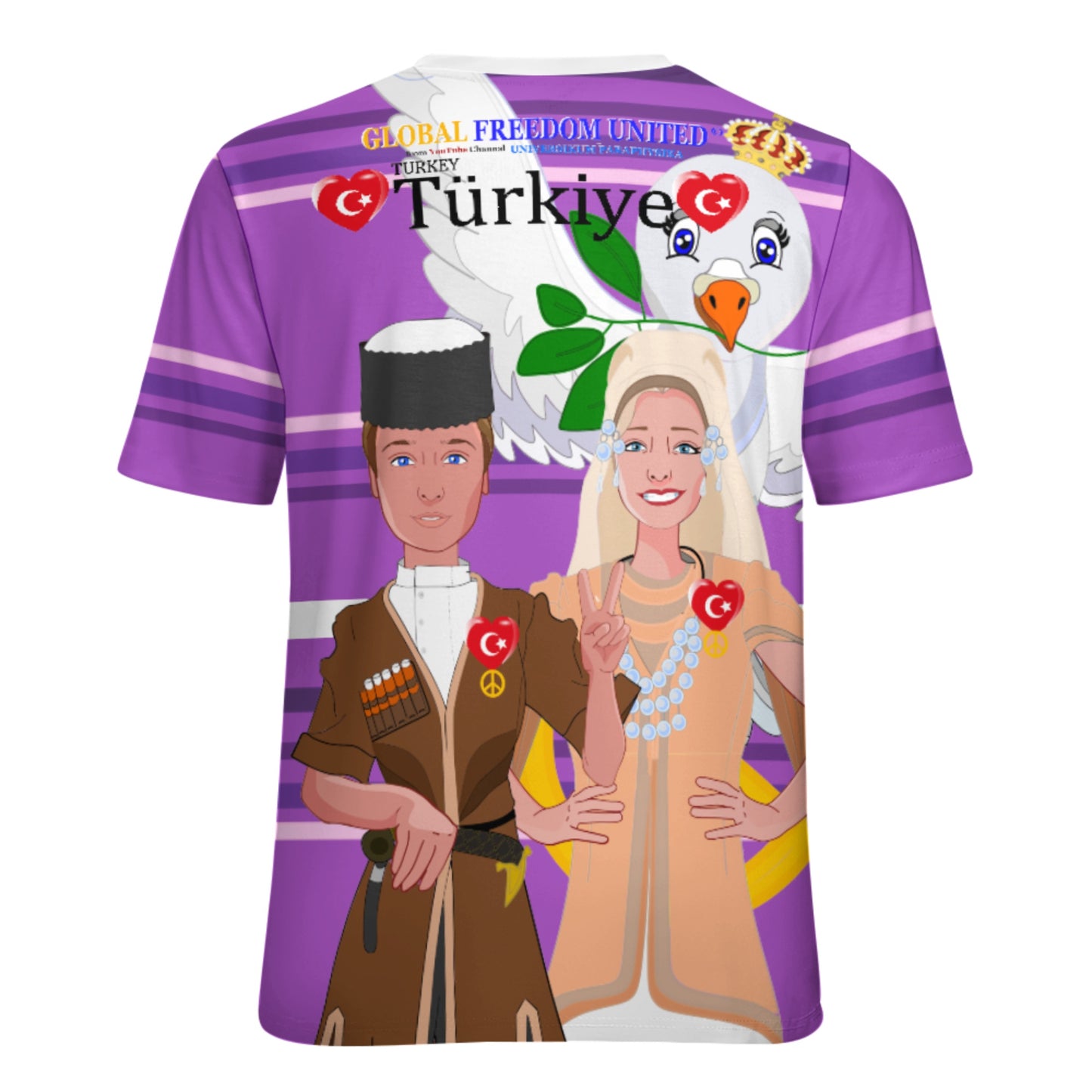 Women´s T-shirt GLOBAL FREEDOM UNITED© Couple Turkey Lilac