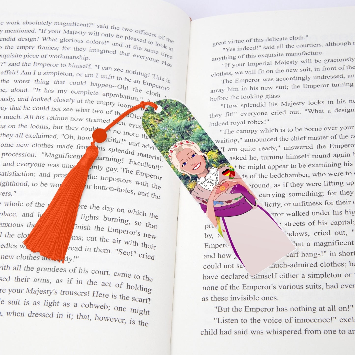Acrylic Bookmark - Semicircle GLOBAL FREEDOM UNITED© German Girl Pink