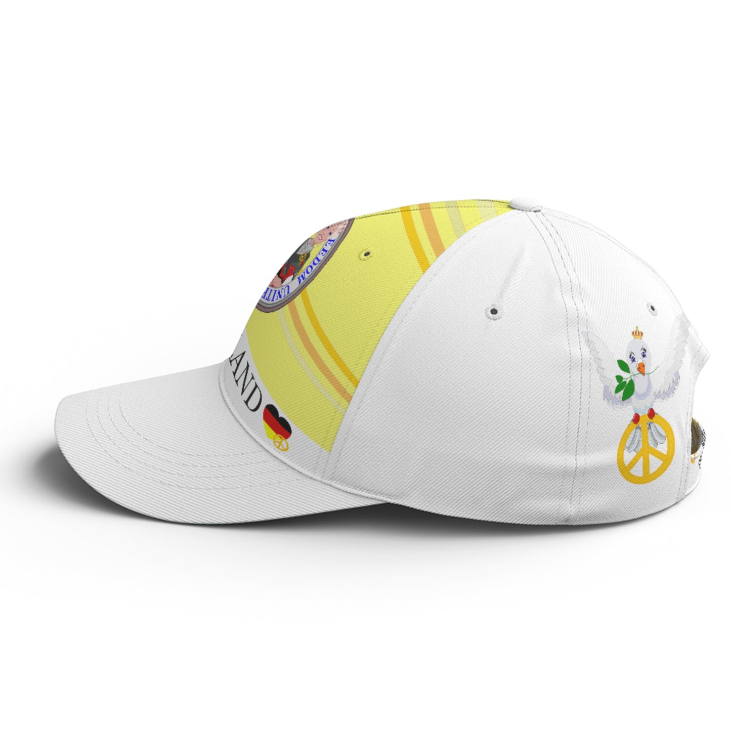 Basketball Cap GLOBAL FREEDOM UNITED© Couple Germany Yellow