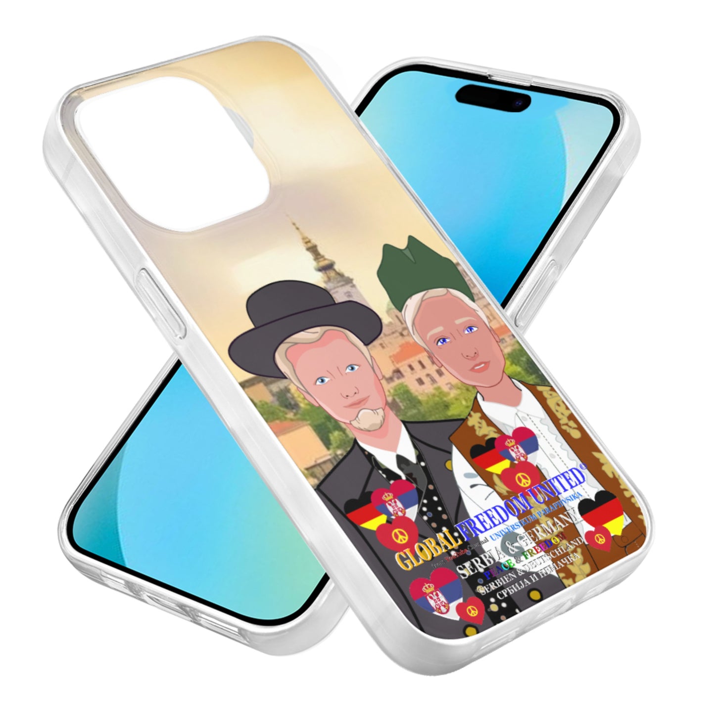 Phone Case GLOBAL FREEDOM UNITED©  Men Serbia & Germany V1