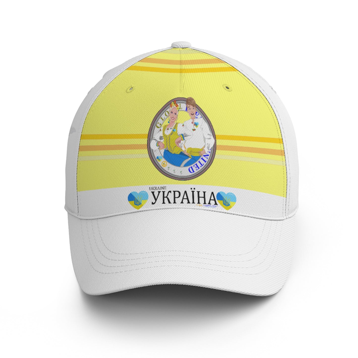 Basketball Cap GLOBAL FREEDOM UNITED© Couple Ukrain Yellow