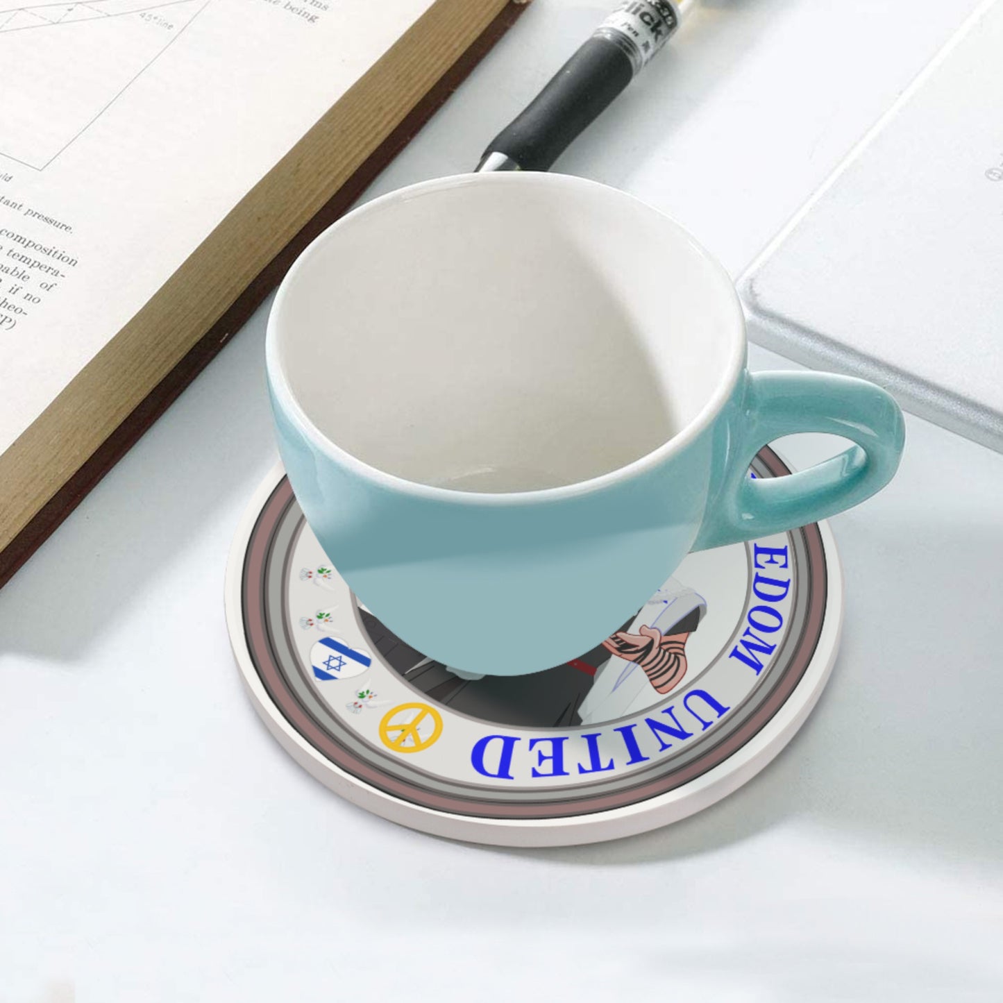 Ceramic Coasters Global Freedom United© Couple Israel