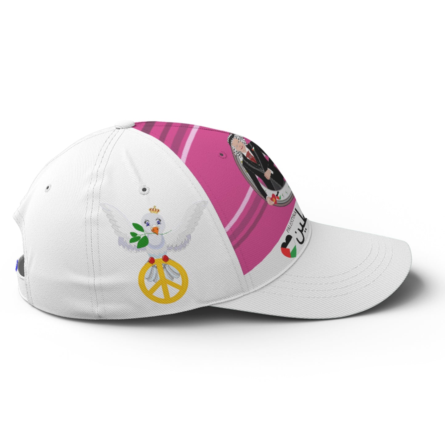Basketball Cap GLOBAL FREEDOM UNITED© Couple Palestina Pink2