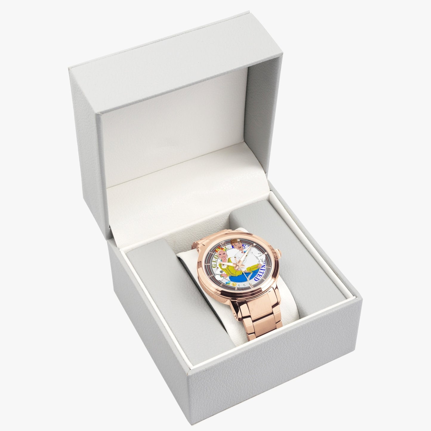 GLOBAL FREEDOM UNITED© Couple Ukrain New Steel Strap Automatic Watch (With Indicators)