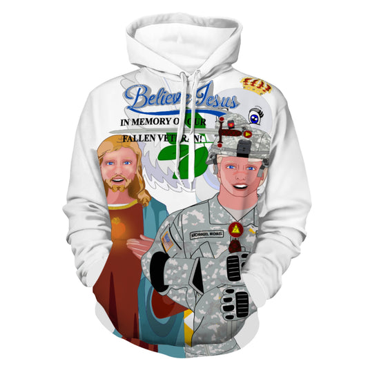 Hoodie  GLOBAL FREEDOM UNITED© Jesus Christ For Fallen US American Soldiers