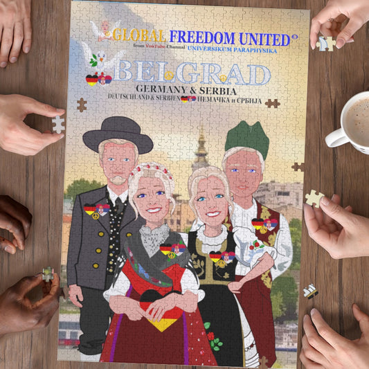 Paper Puzzle  GLOBAL FREEDOM UNITED© Women Serbia & Germany Belgrad