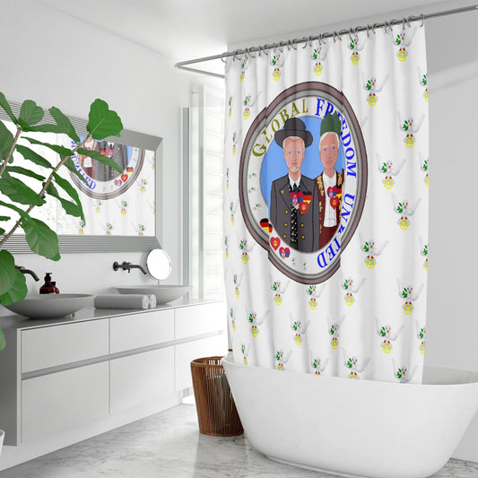 GLOBAL FREEDOM UNITED© Men Serbia & Germany WIGHT V1 Quick-drying Shower Curtain171. Quick-drying Shower Curtain